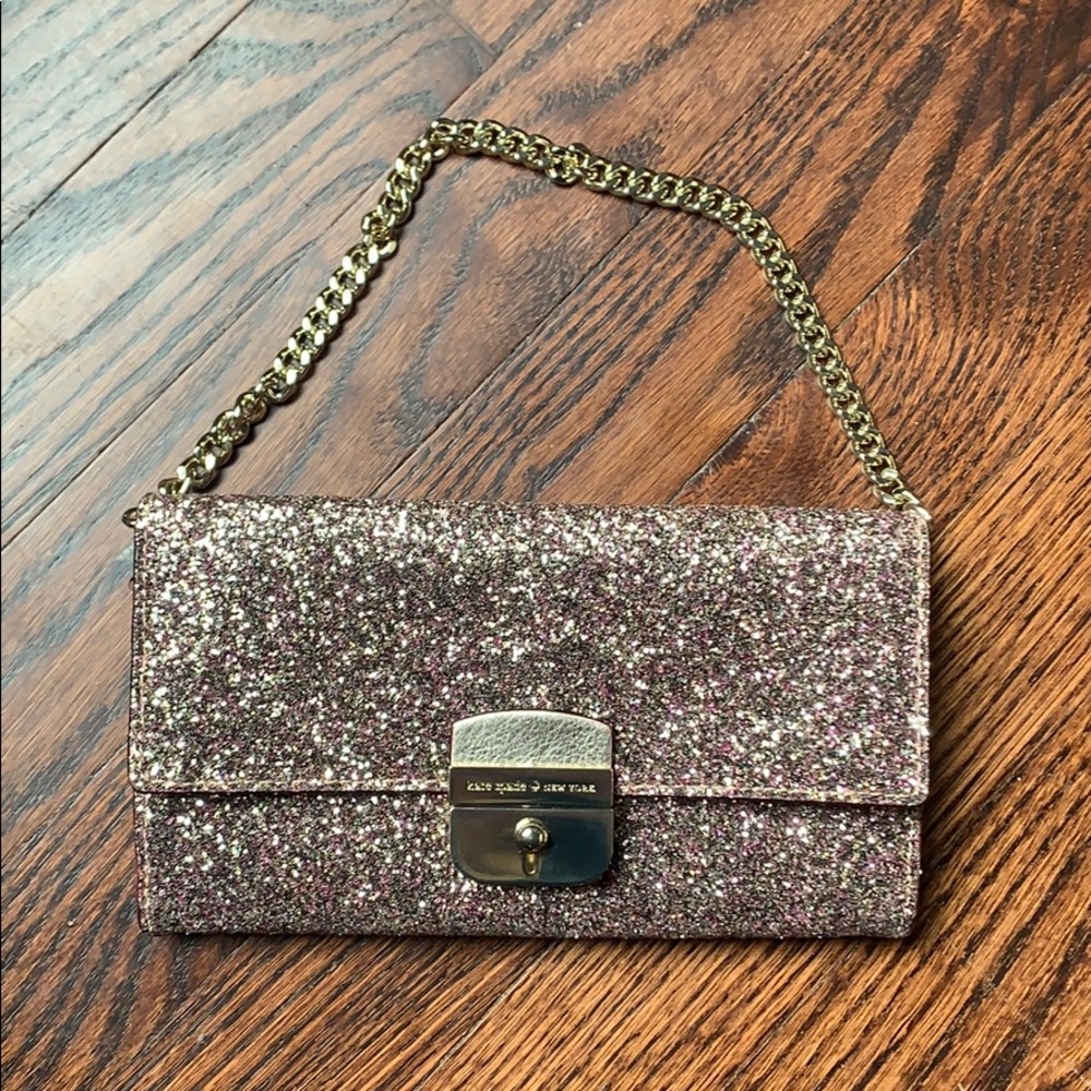 Multicolored Kate Spade Clutch with Chain